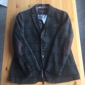 Black Brown 1826 Men’s Wool Blazer - Large NWOT